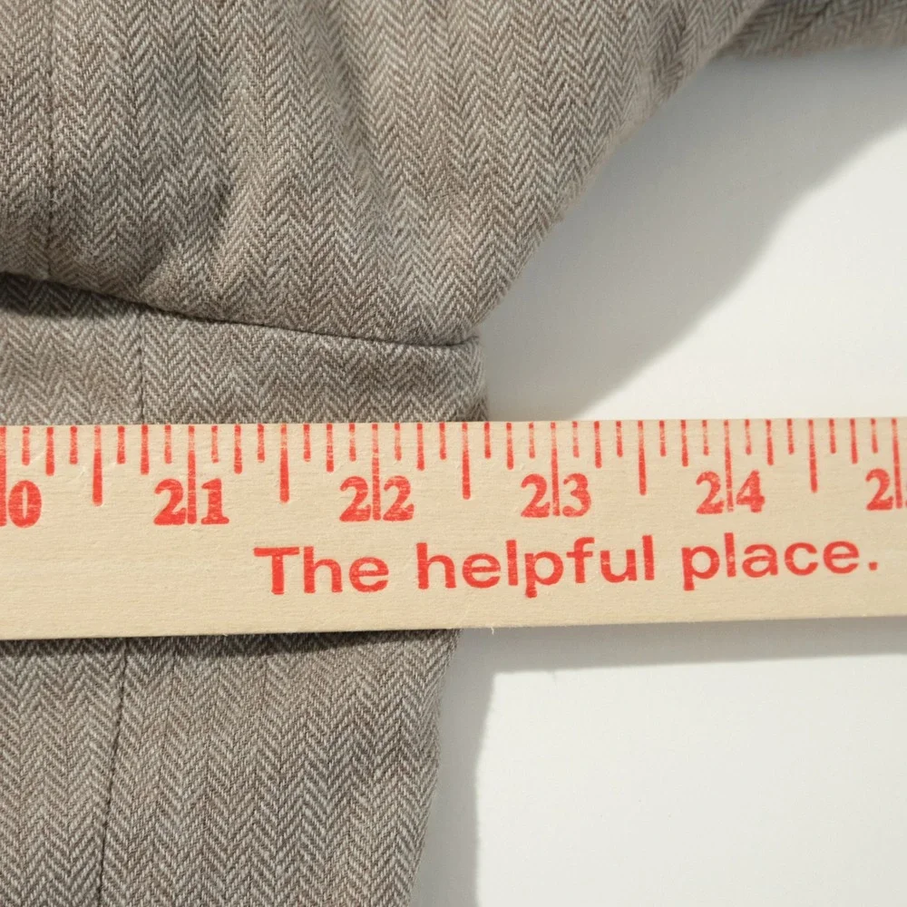 Banana Republic 44R Sport Coat Linen Blend Beige Herringbone Two Button Vented